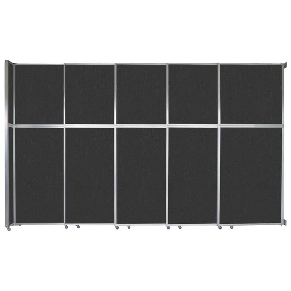 Operable Wall Sliding Room Divider 15'7" x 10'3/4" Black Fabric
